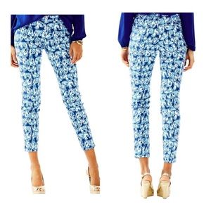 Lilly Pulitzer Get Trunky Elephant Print Kelly Ankle Length Skinny Pant …